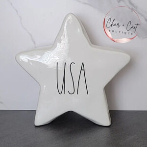 Rae Dunn Ceramic USA Star Sign Home Decor